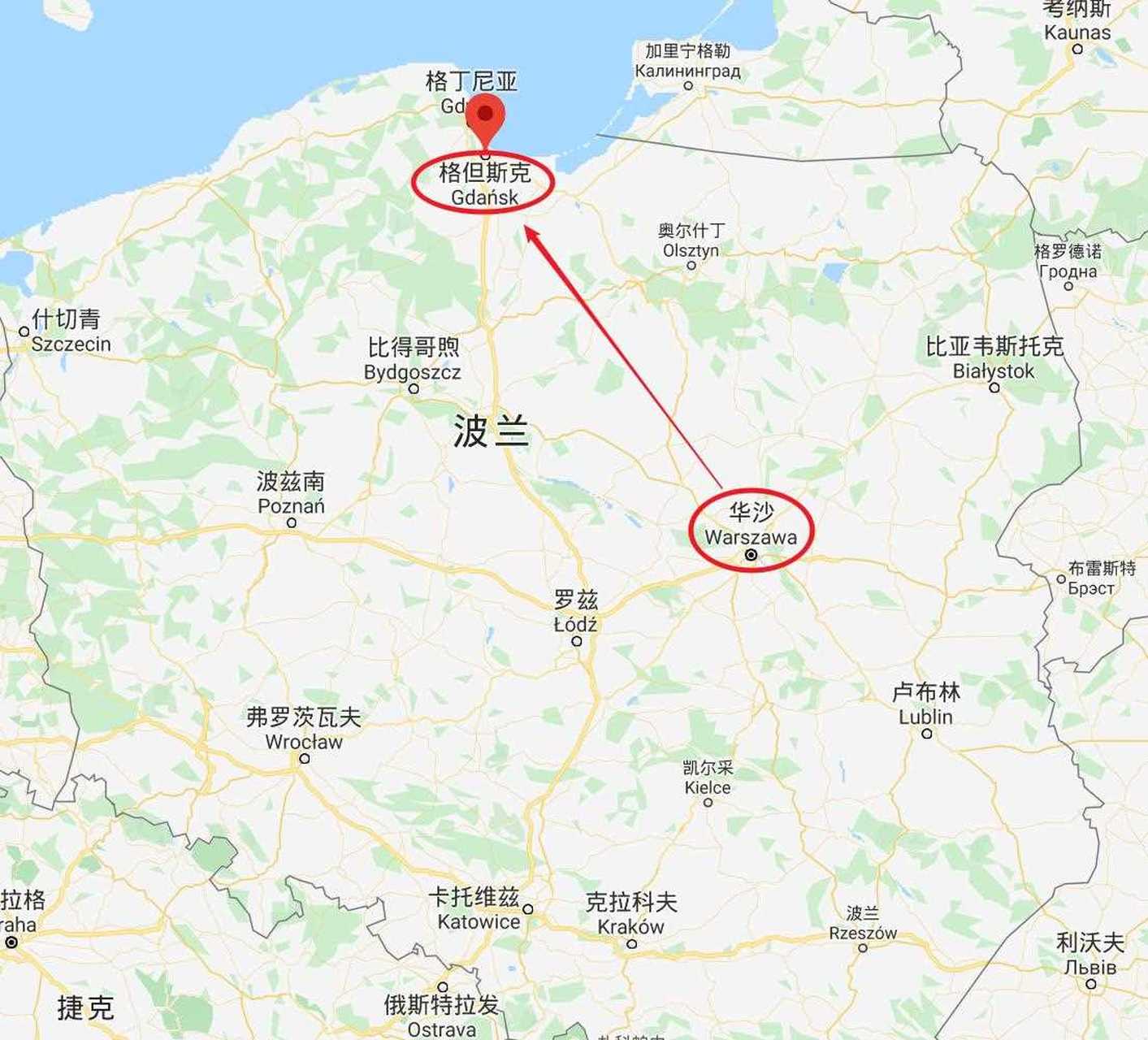 格但斯克(gdansk))位于波罗的海沿岸,人口约58万,面积262平方公里,是