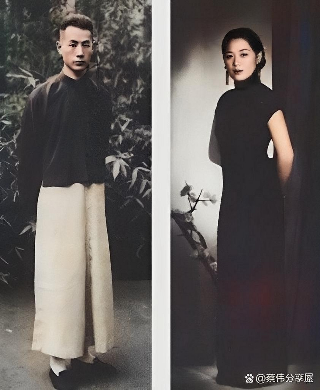 一组民国时期的老照片,照片中女子的名字叫潘素,出身名门,才情兼备.