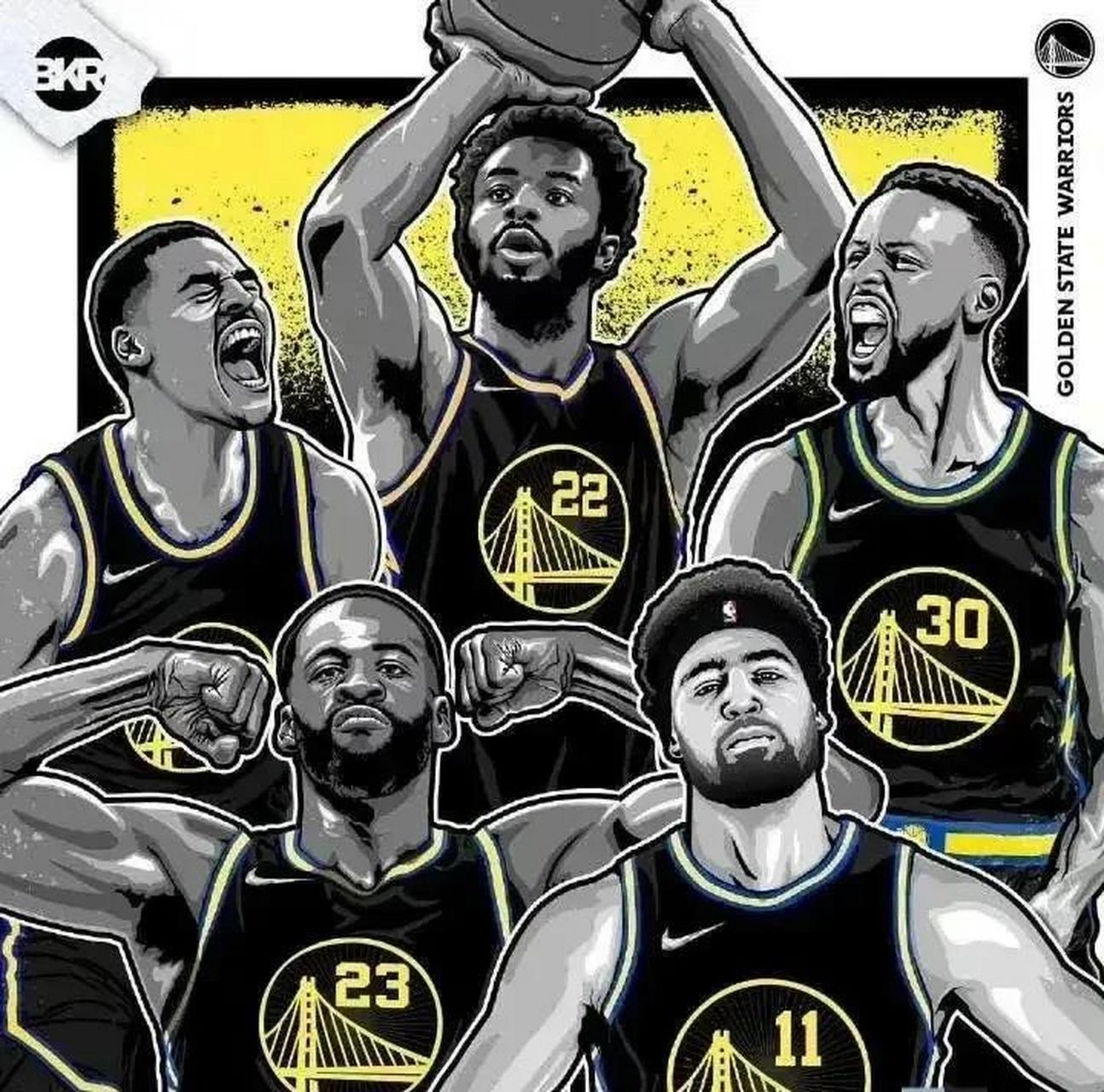 如果勇士队进入季后赛,这套首发阵容保底西决!  控卫:库里,1.