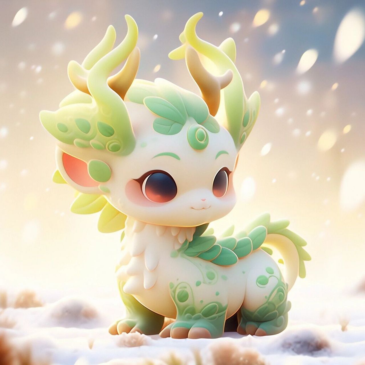 ai绘图的奇妙世界  这个龙宝宝简直是太可爱了!