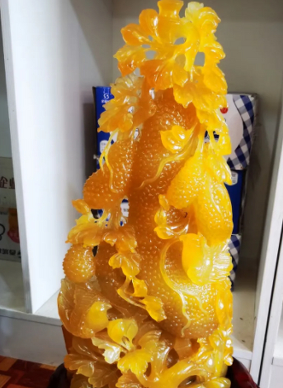 戈壁金丝玉摆件赏析,和大家分享,大家说美不美