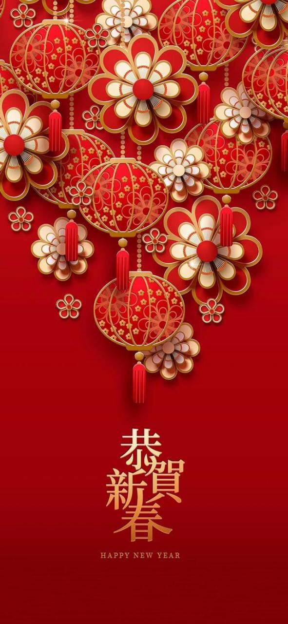 虎年新春中国红喜庆壁纸