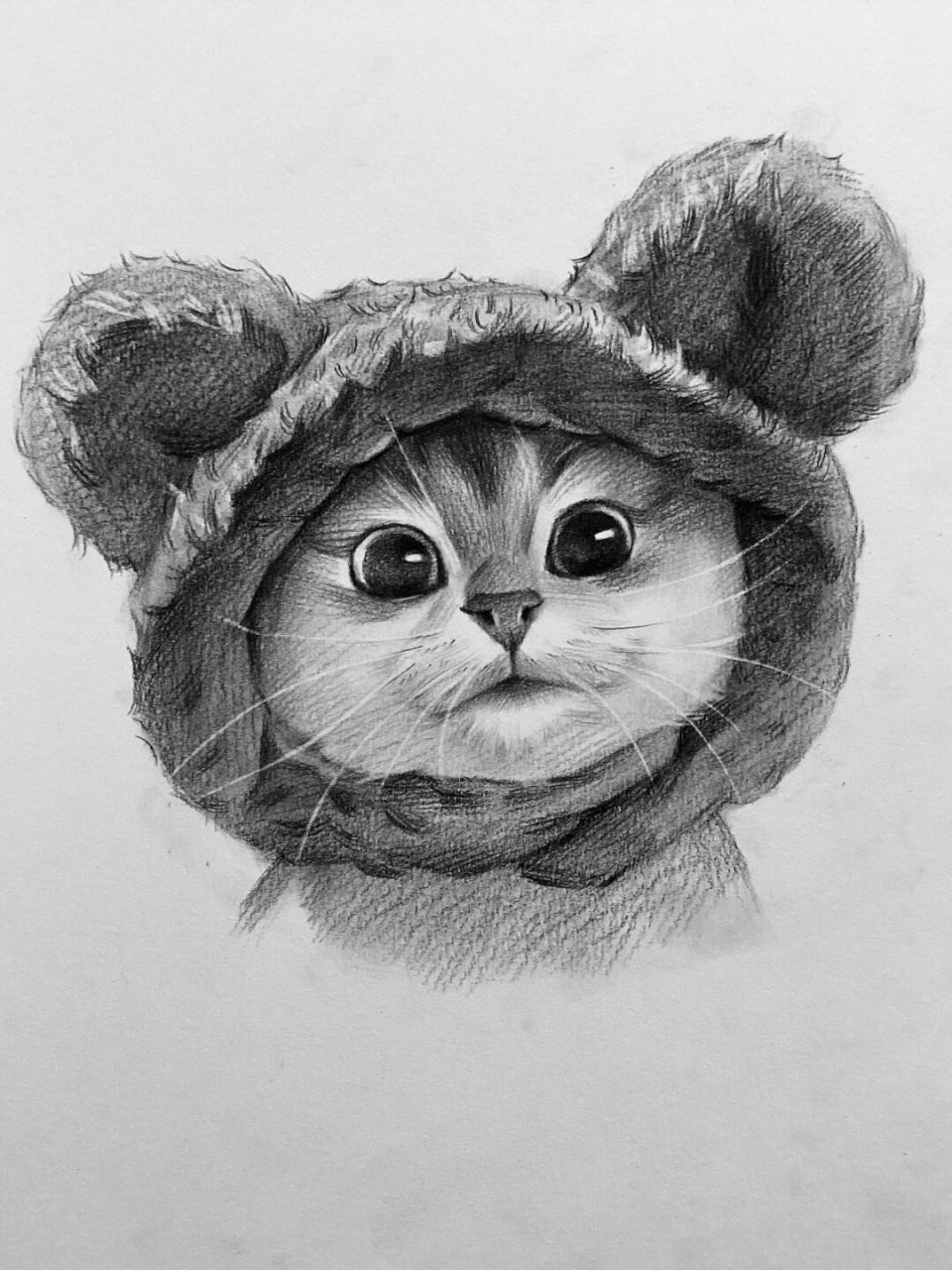 素描 超可爱猫咪详细画法  可爱死了啊啊啊啊啊