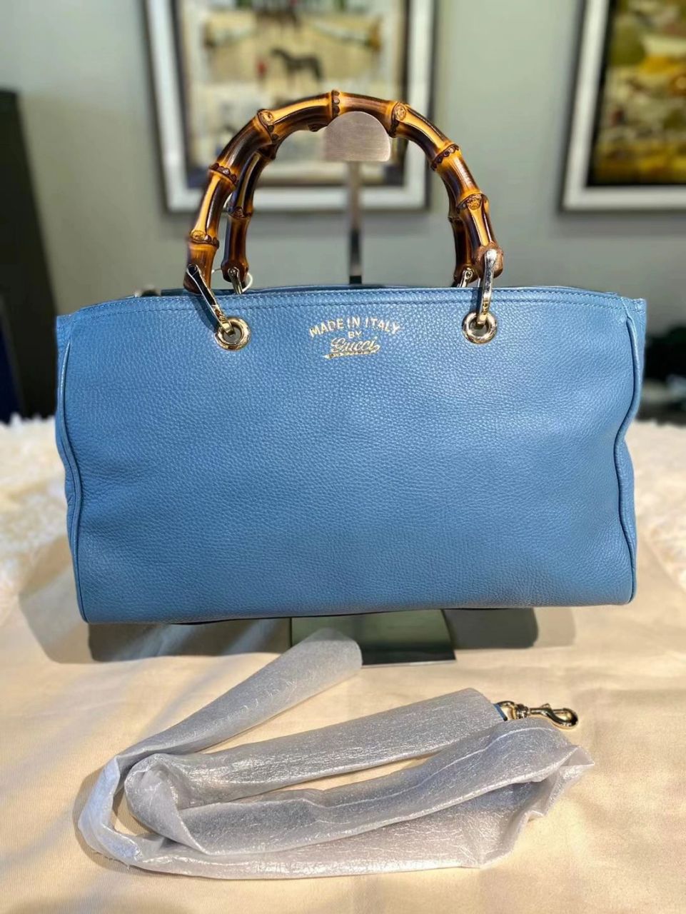 工艺复杂繁琐,手感更贴近自然#古驰经典竹节手袋