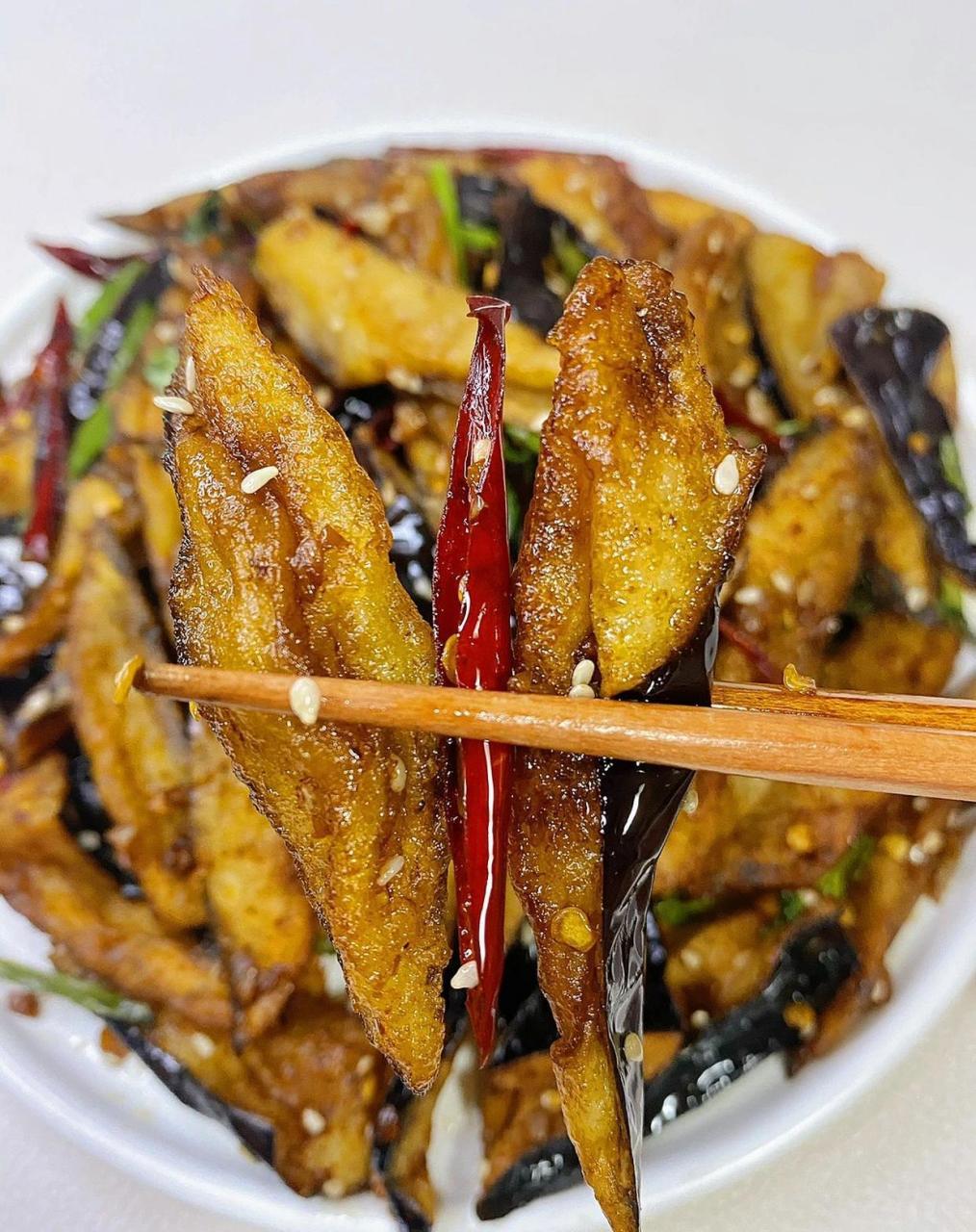 风味脆皮茄子做法简单居然这么好吃|||喜欢吃茄子的可以试试这个外酥