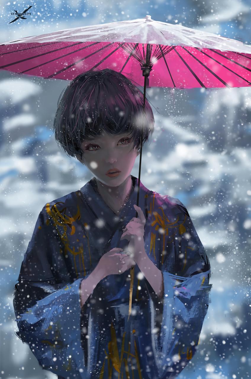 gif创作人# 大神画师 王凌 wlop 精美质感8k插画作品欣赏