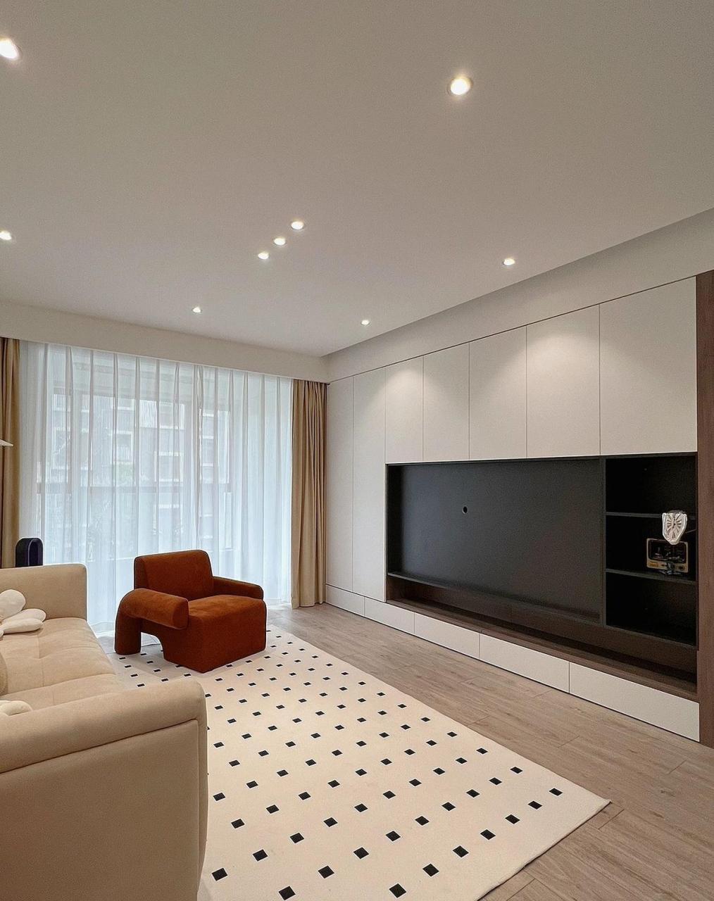 客厅开间3.6米,也能拥有整墙电视柜. [点亮平安灯]客厅开间3.