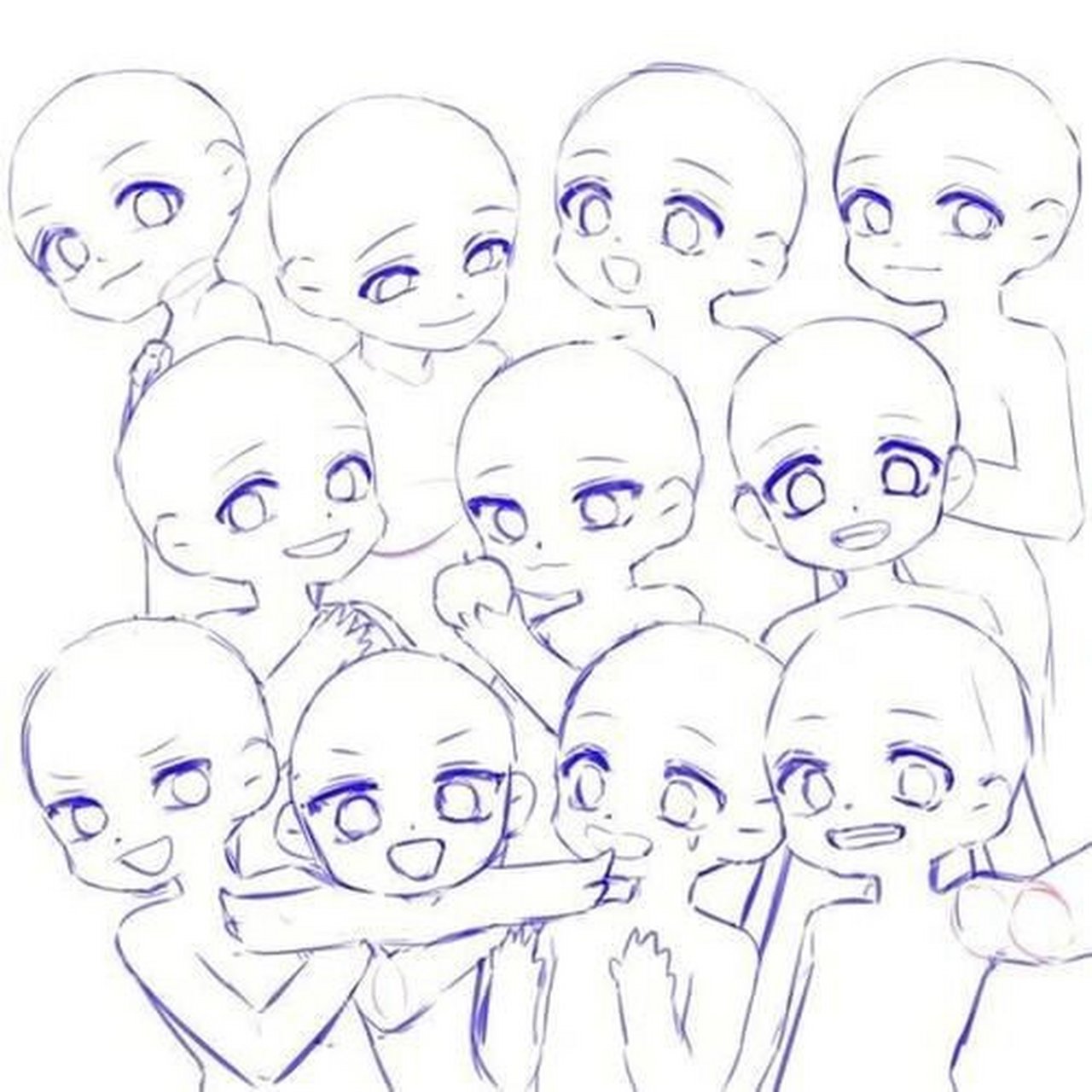 人物模板多人q版	人物模板多人q版