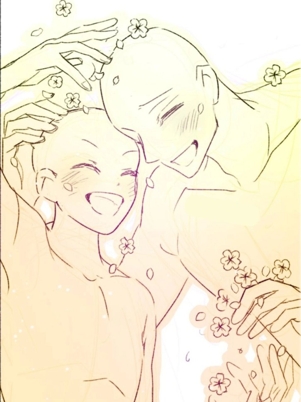 绘画素材|纯情可爱小情侣!