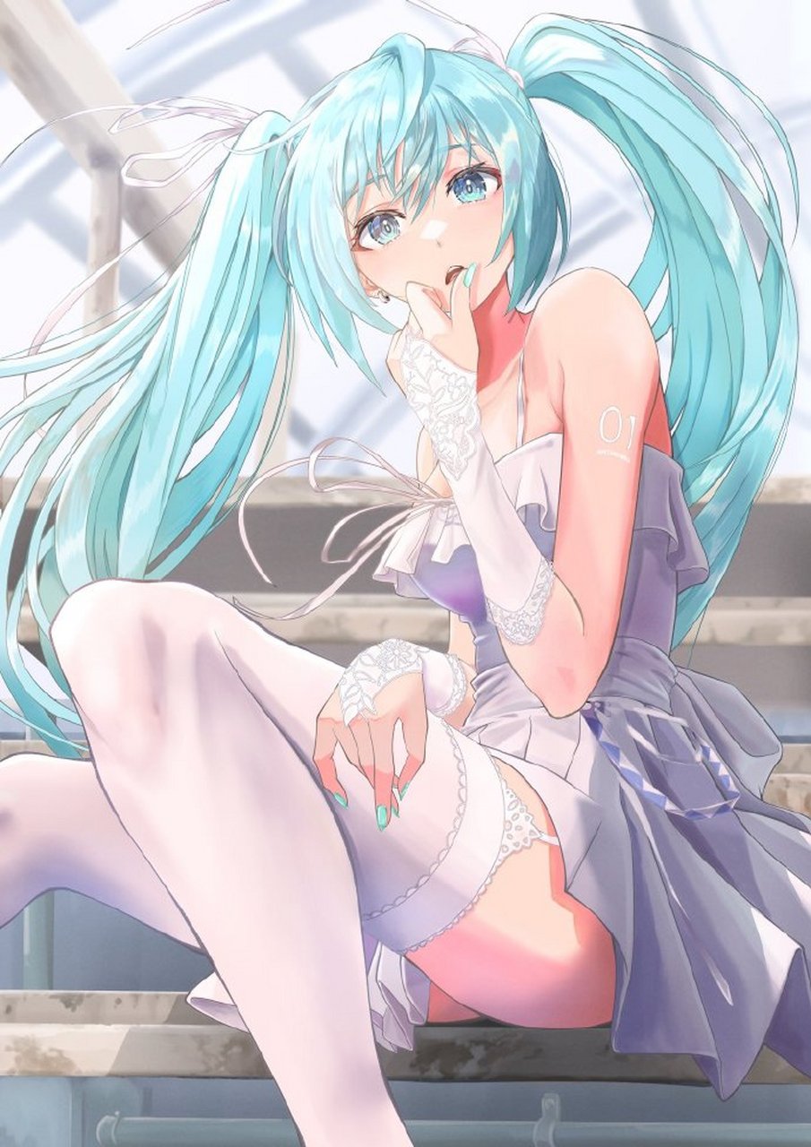 穿上白色婚紗的初音未來,這也太美了吧!