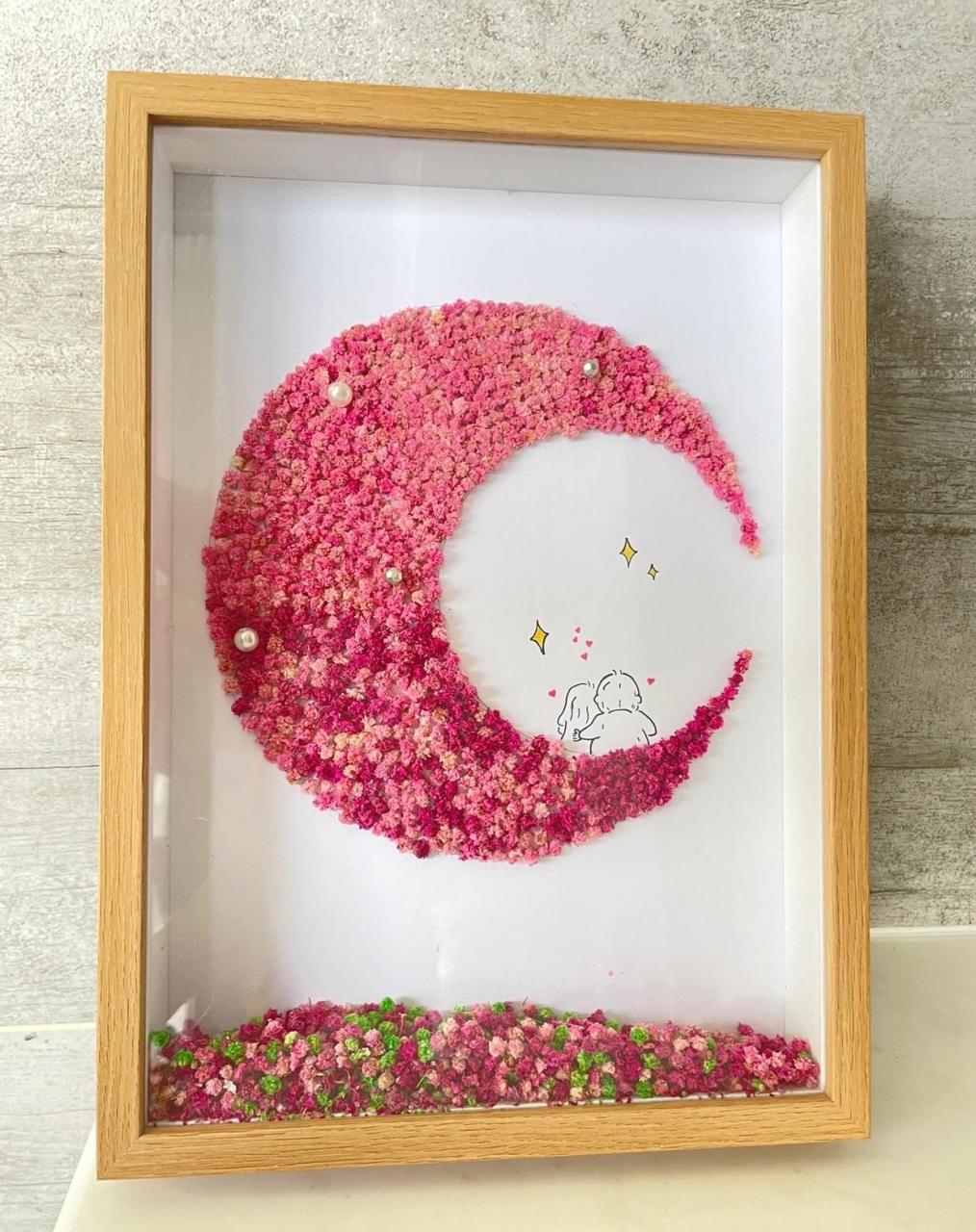 满天星干花相框?太美了～ 给乏味的生活添加一点色彩.