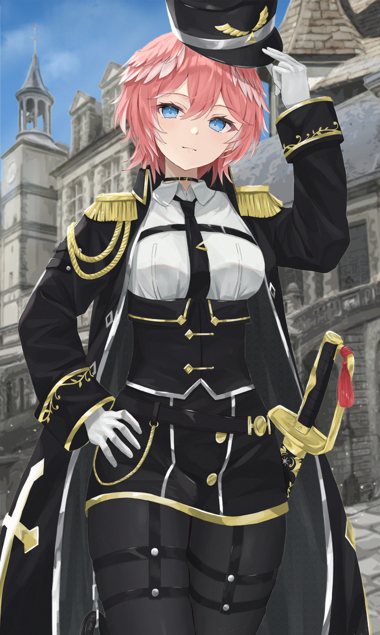 鹰岭露依的军服#动漫美图分享