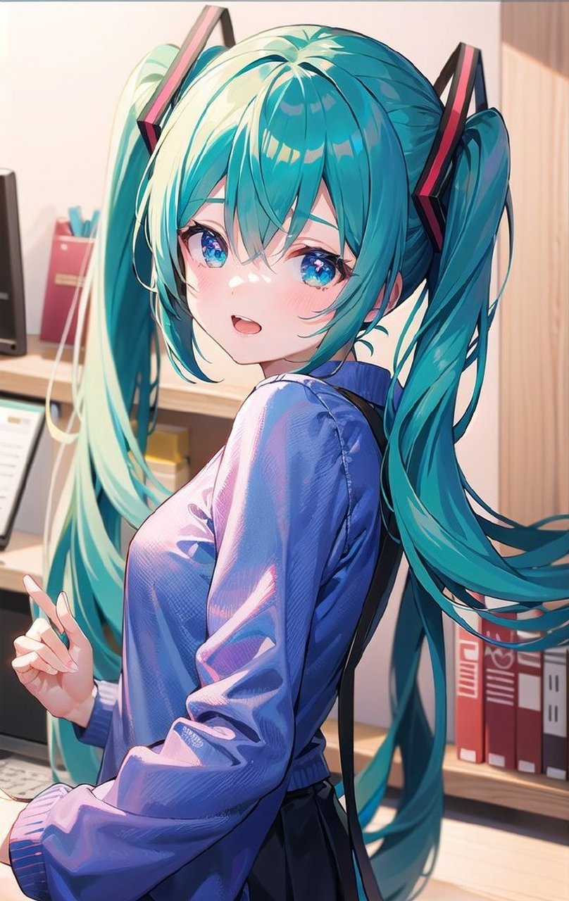 初音未来 公主换装秀[心] #插画#  #ai共创计划