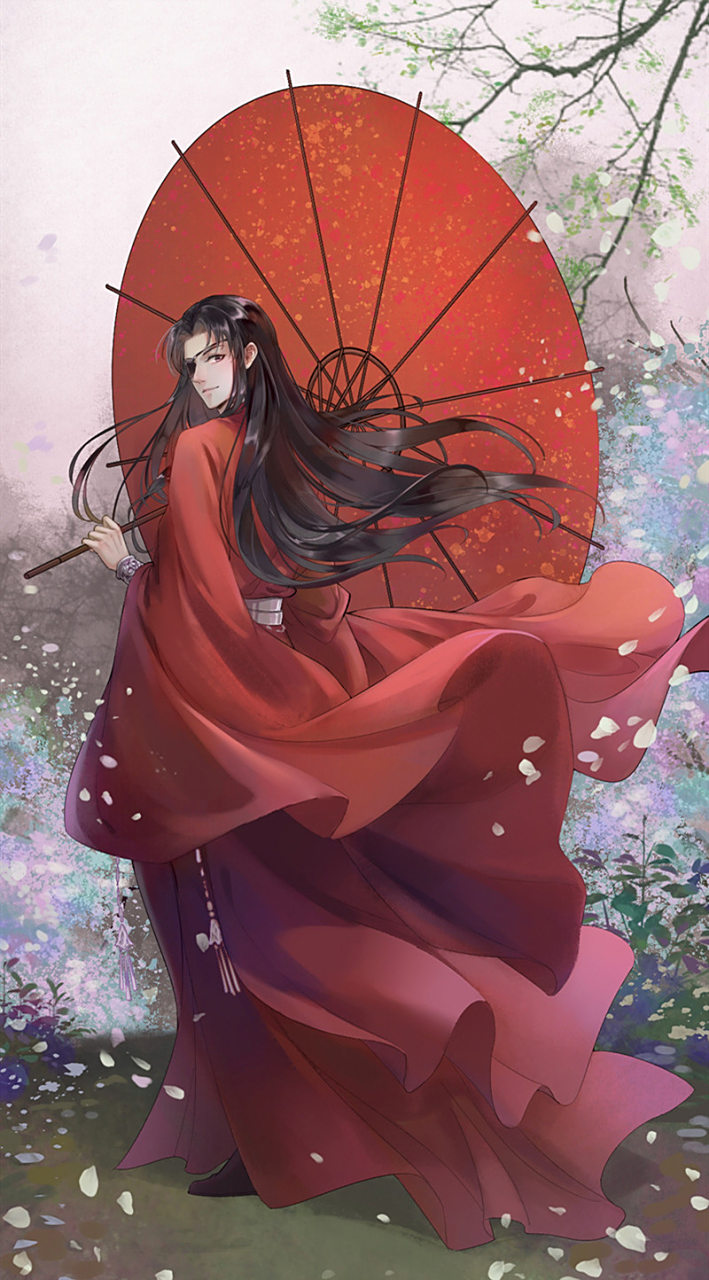 天官赐福# 一袭红衣撑着红伞的花城实在是太美了