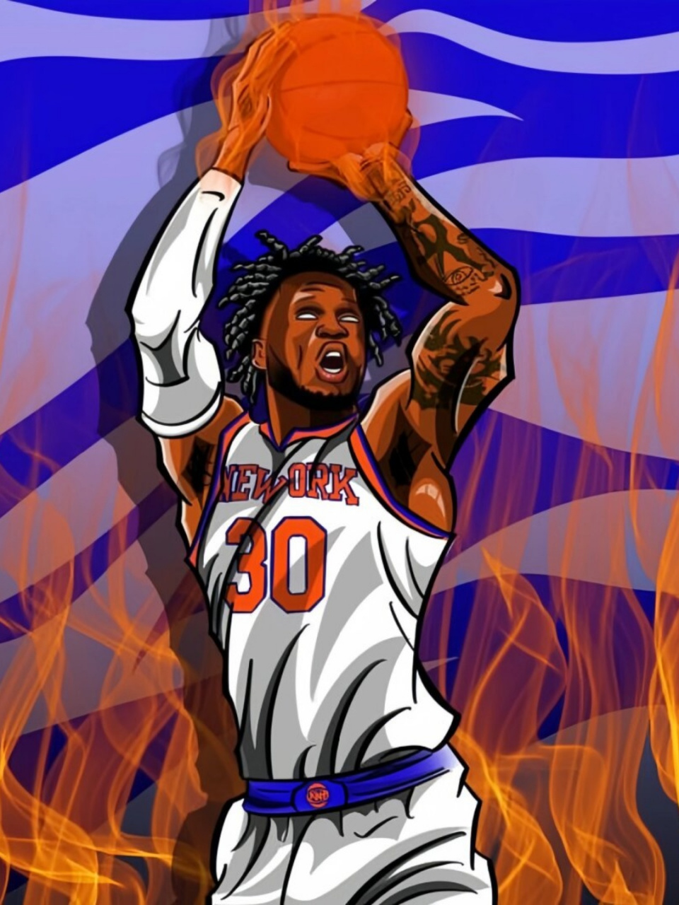 nba球星插画这画风我太爱了  nba球星插画这种画风真的让我爱不释手!