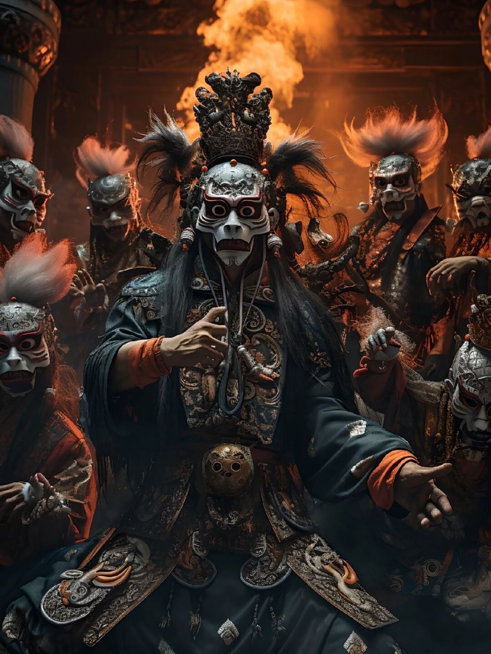 傩创系列|傩戏男团出道  "傩"一词源于人们躲避灾难的描述,意指"惊驱