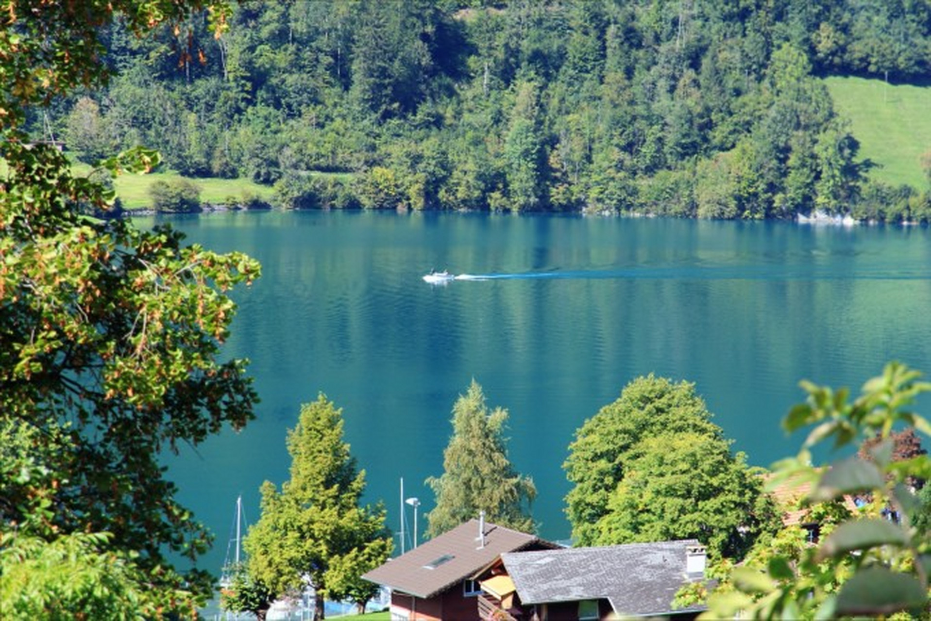 龙疆小镇,一个藏在#瑞士# 山间的梦幻之地,这里有着如画般的美景,湖光