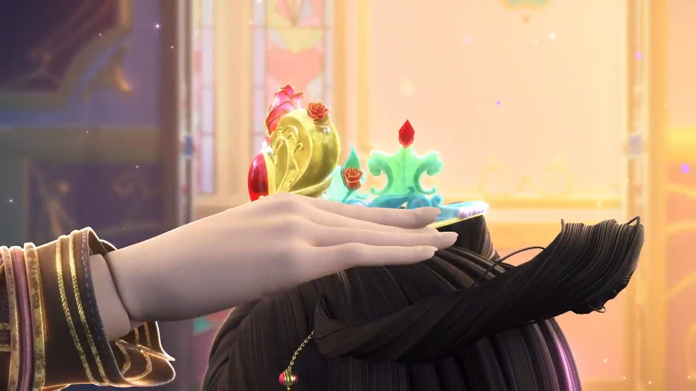 叶罗丽#罗丽戴上金花冠独自美丽.