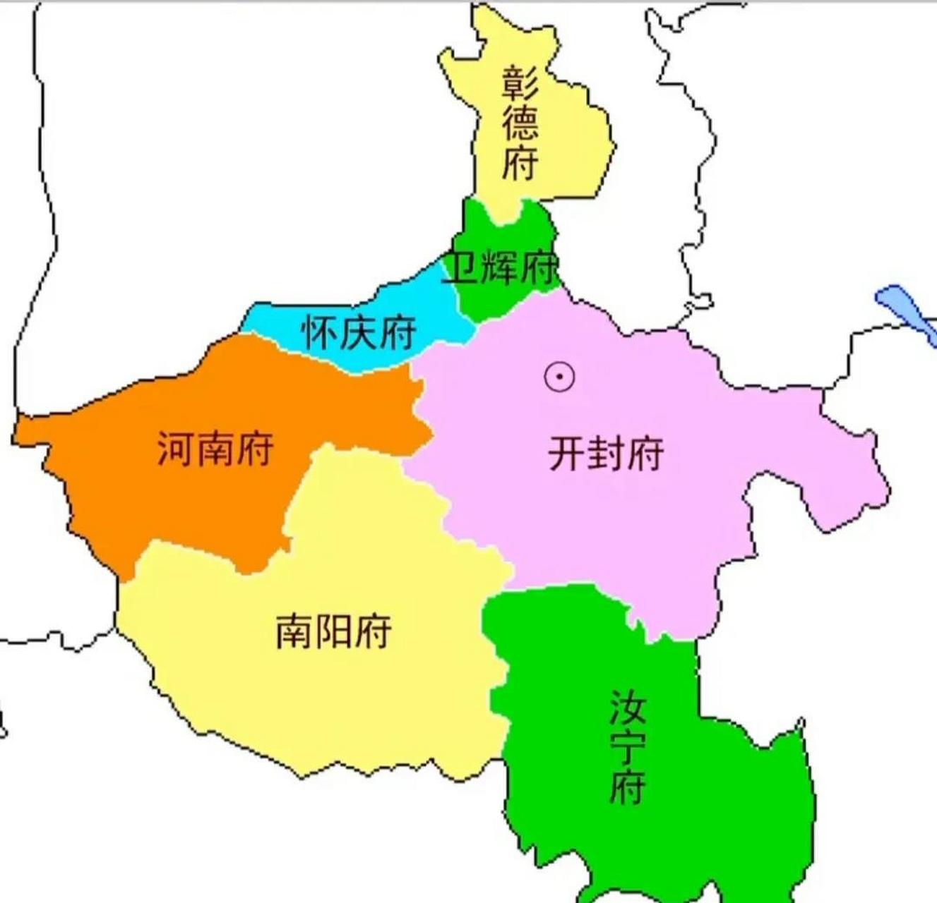 明朝时期的山西 河南 山东行政划分图 感觉名字都特别好听