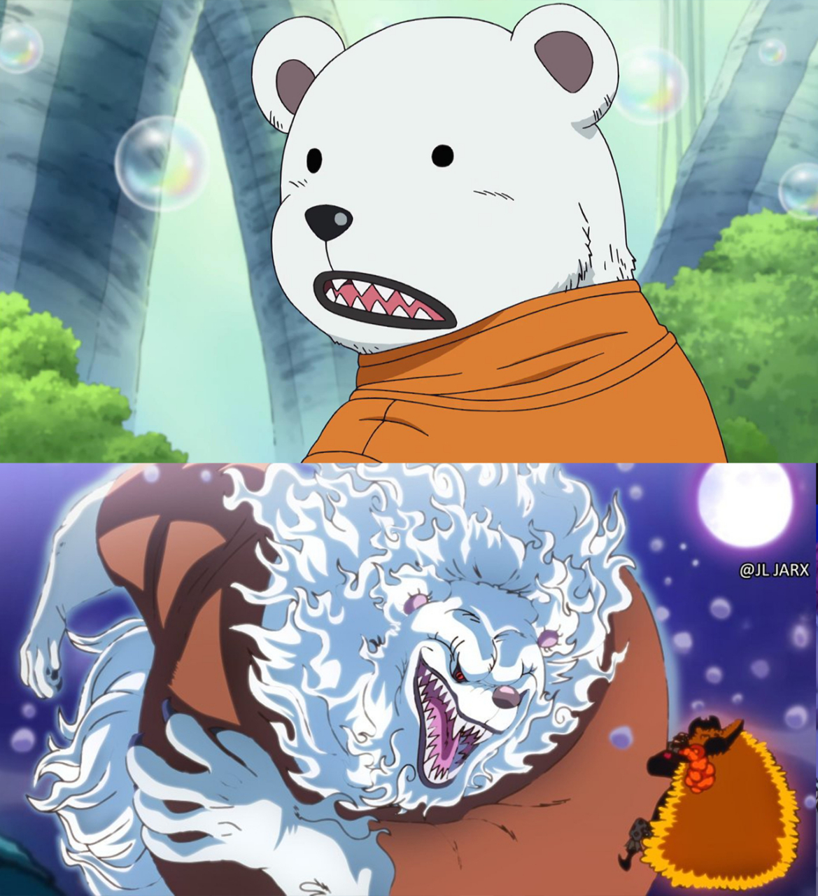 海贼王# 毛皮族月狮形态集合!