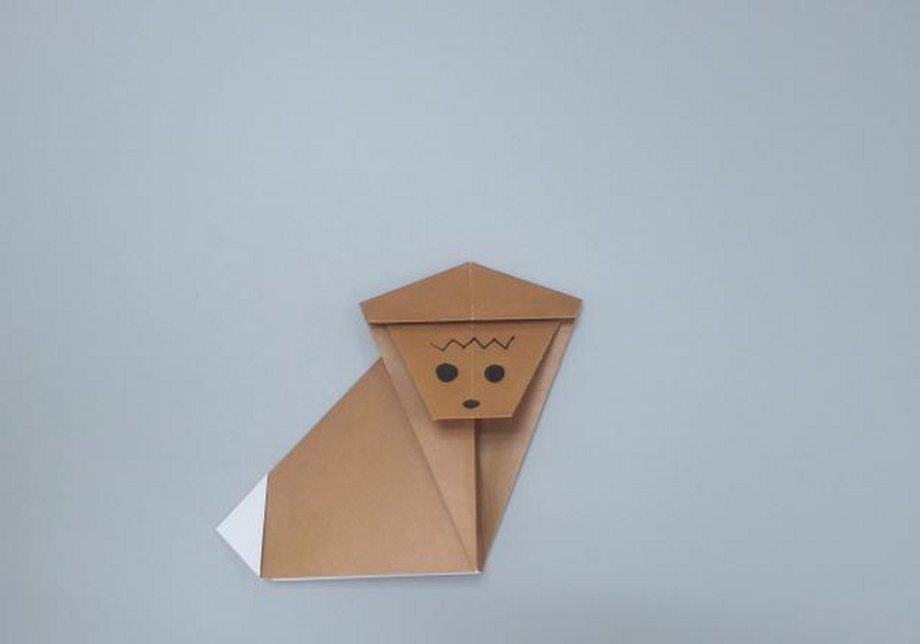 儿童手工折纸小猴子图解教程,简单几步轻轻松松搞定[足球]