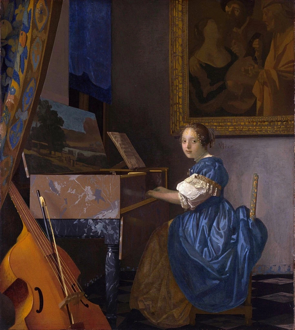 荷兰小画派-维米尔作品 维米尔(vermeer,jan 1632～1675) 荷兰画家