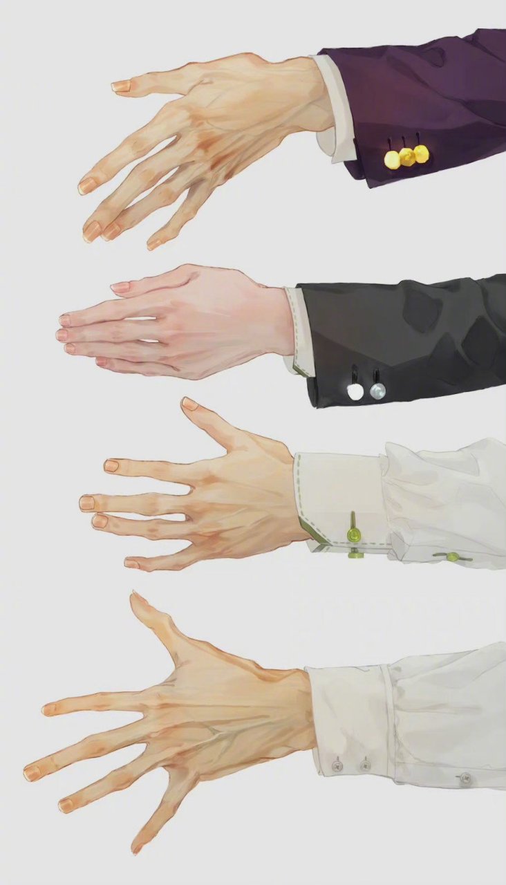 男性手部绘画参考图~ twi:libs920