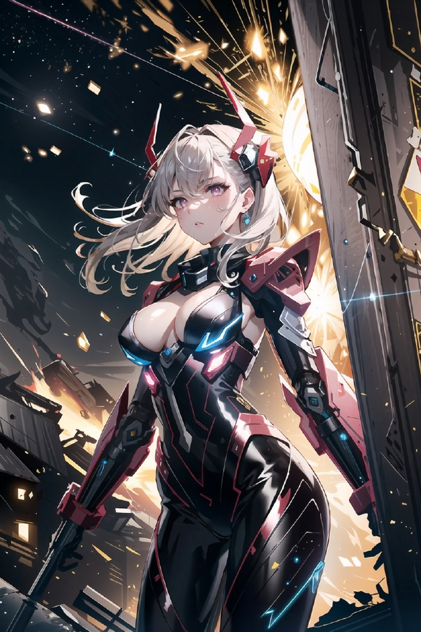 未来战士机甲女生创意壁纸