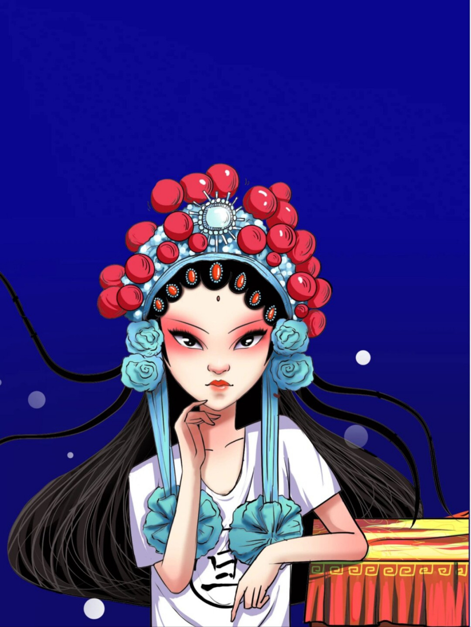 国潮风京剧人物插画素材分享  京剧作为中国的国粹和重要非物质文化