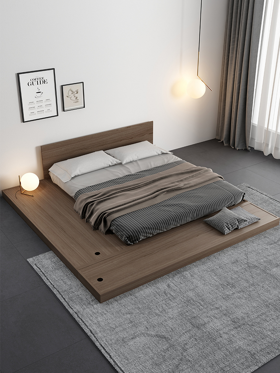 【新品】宜森缘 床日式榻榻米床落地矮床1.5米次卧床经济型1.