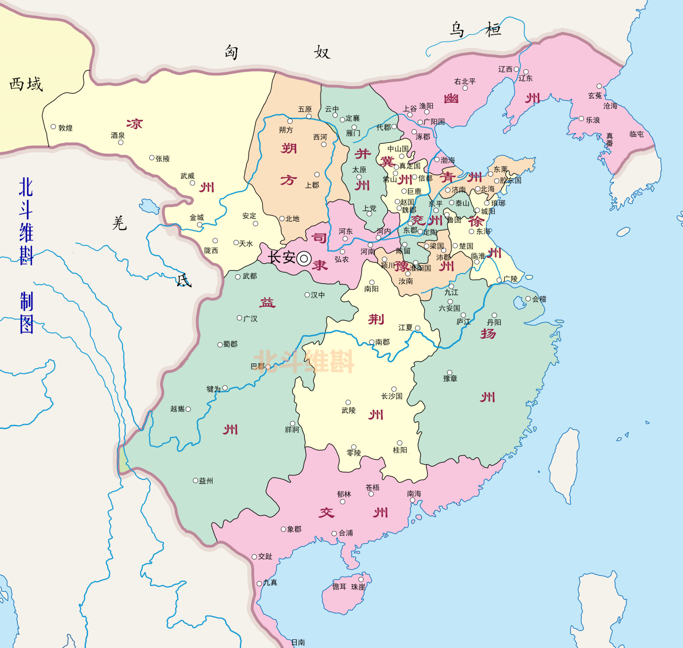 长城和受降城都划给了匈奴,但是本人认为汉长城以南的土地都属于汉朝