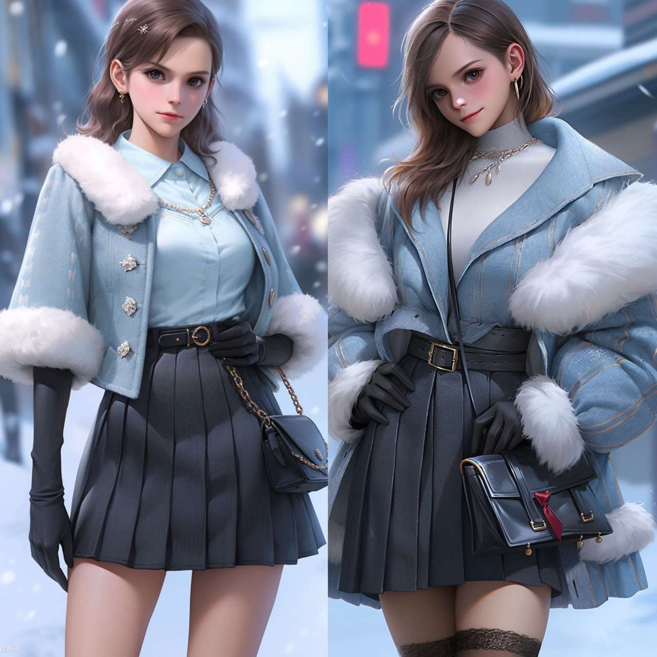 ai冬季服装秀!#ai绘图# #性感美女# #服装