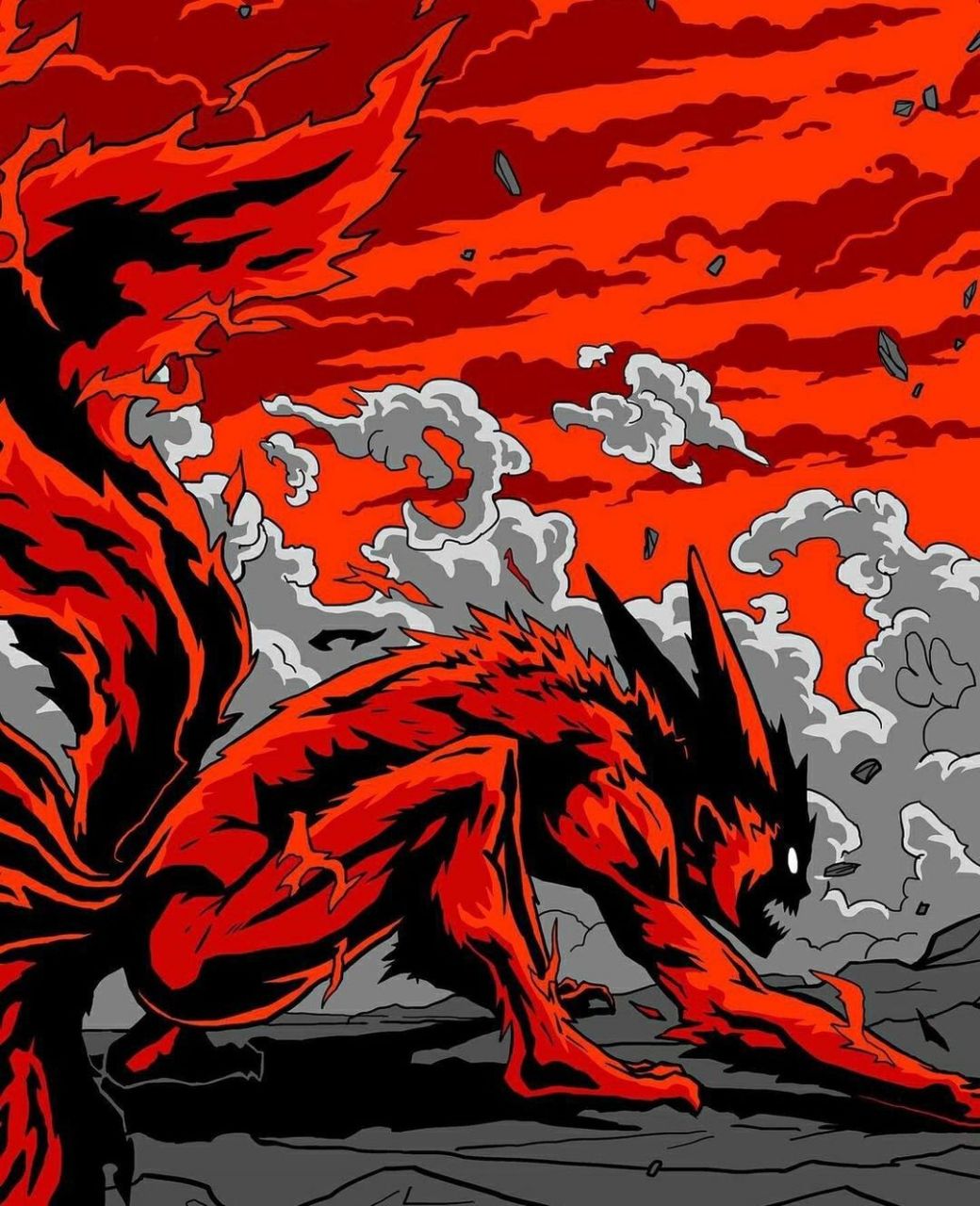 尾兽外衣绝对是鸣人最帅的变身 #火影忍者