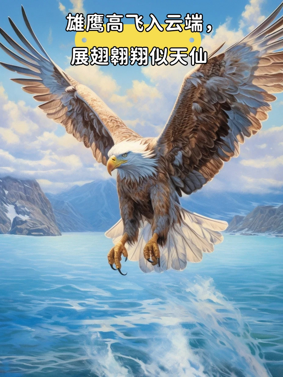 雄鹰高飞入云端,展翅翱翔似天仙  今天,我们的画笔再次挥舞,描绘出