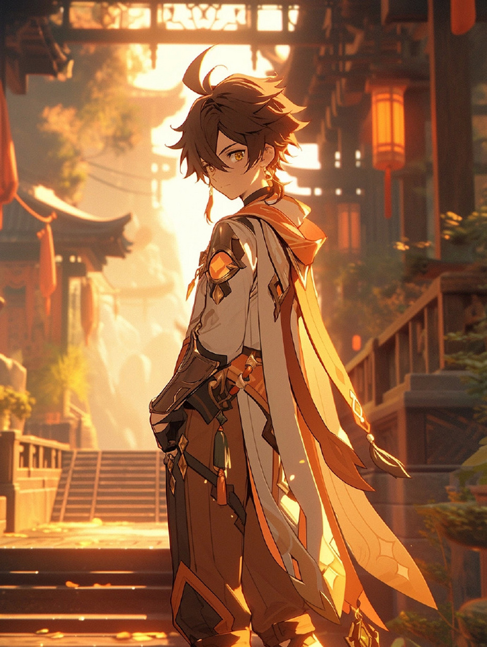 原神 岩王帝君:摩拉克斯 #插画