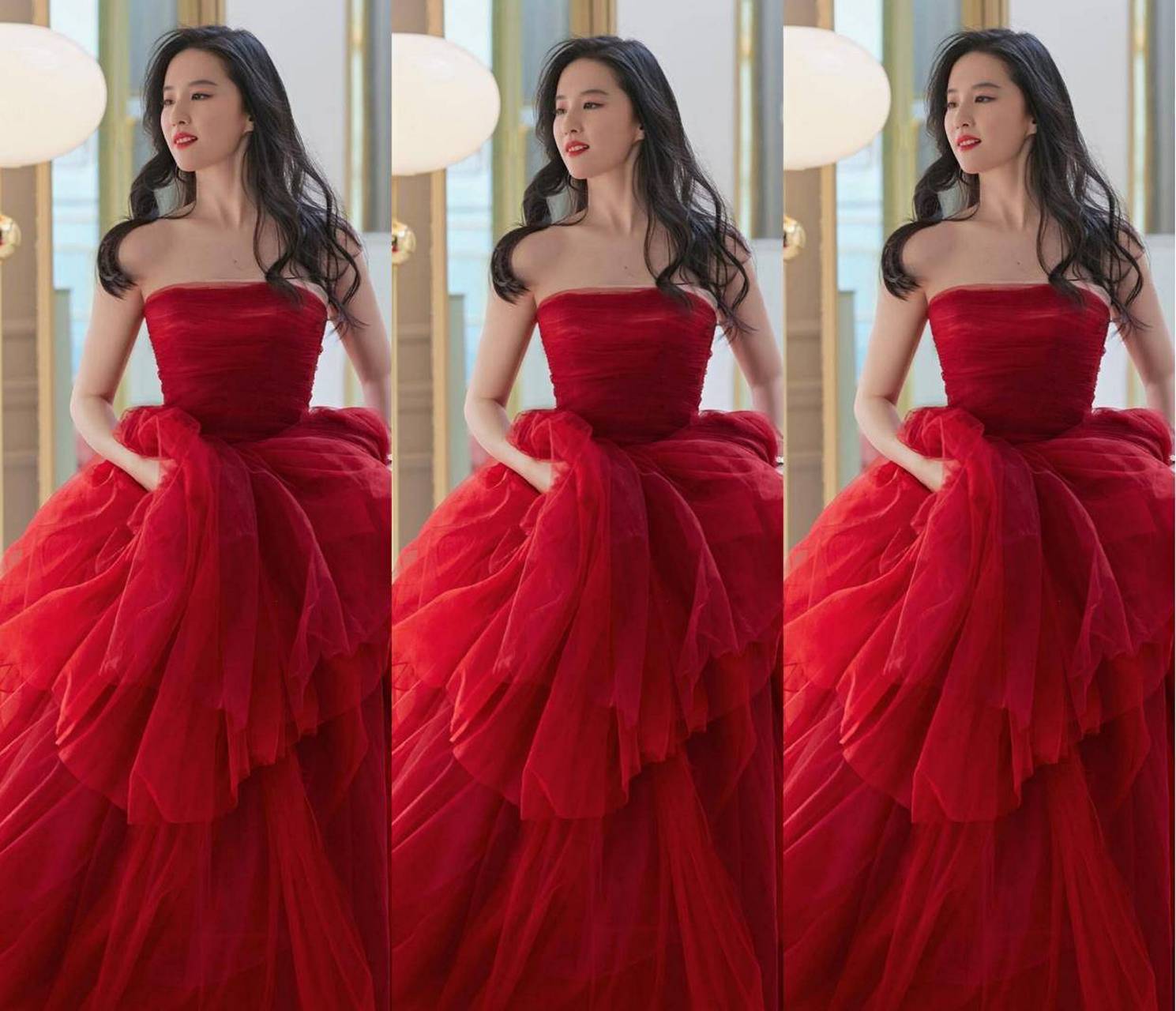 刘亦菲时尚cosmo六月刊封面##刘亦菲红裙雕刻感大片# 这么多年了