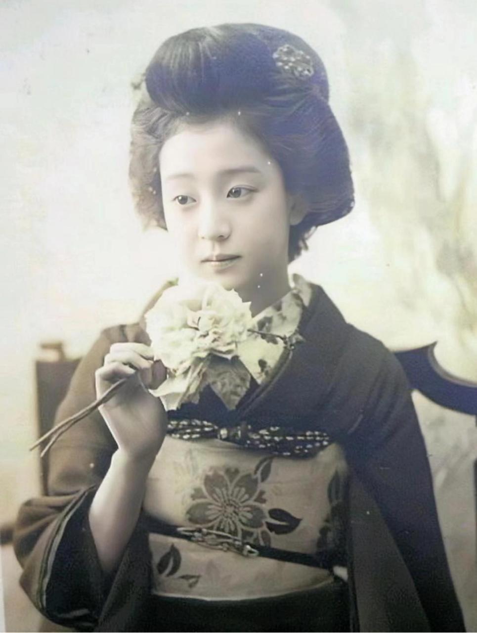 1860年,江户时期的日本游女,游女也就是青楼妓女