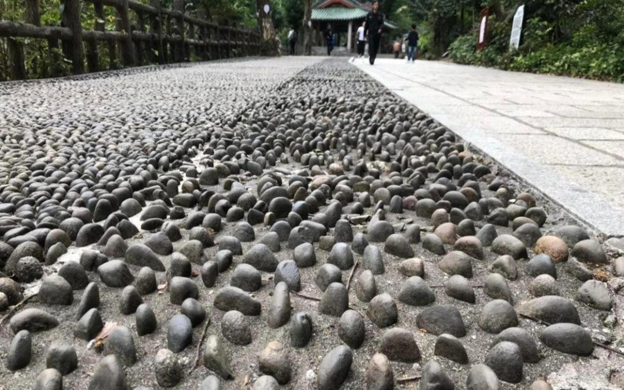 这种路这么硌脚有什么用?