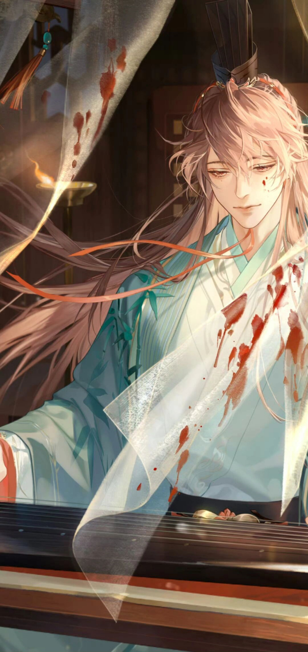 袁基第十章《抚琴》超高清修复壁纸  这次抱图踢我留言抚琴或者袁基第