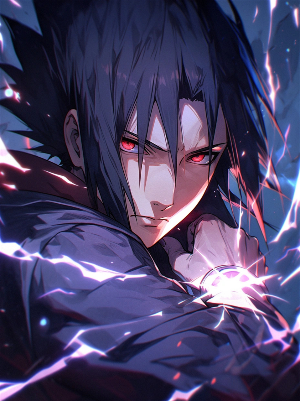 火影忍者|宇智波佐助  木叶名门宇智波一族末裔,为复兴宇智波一族而踏