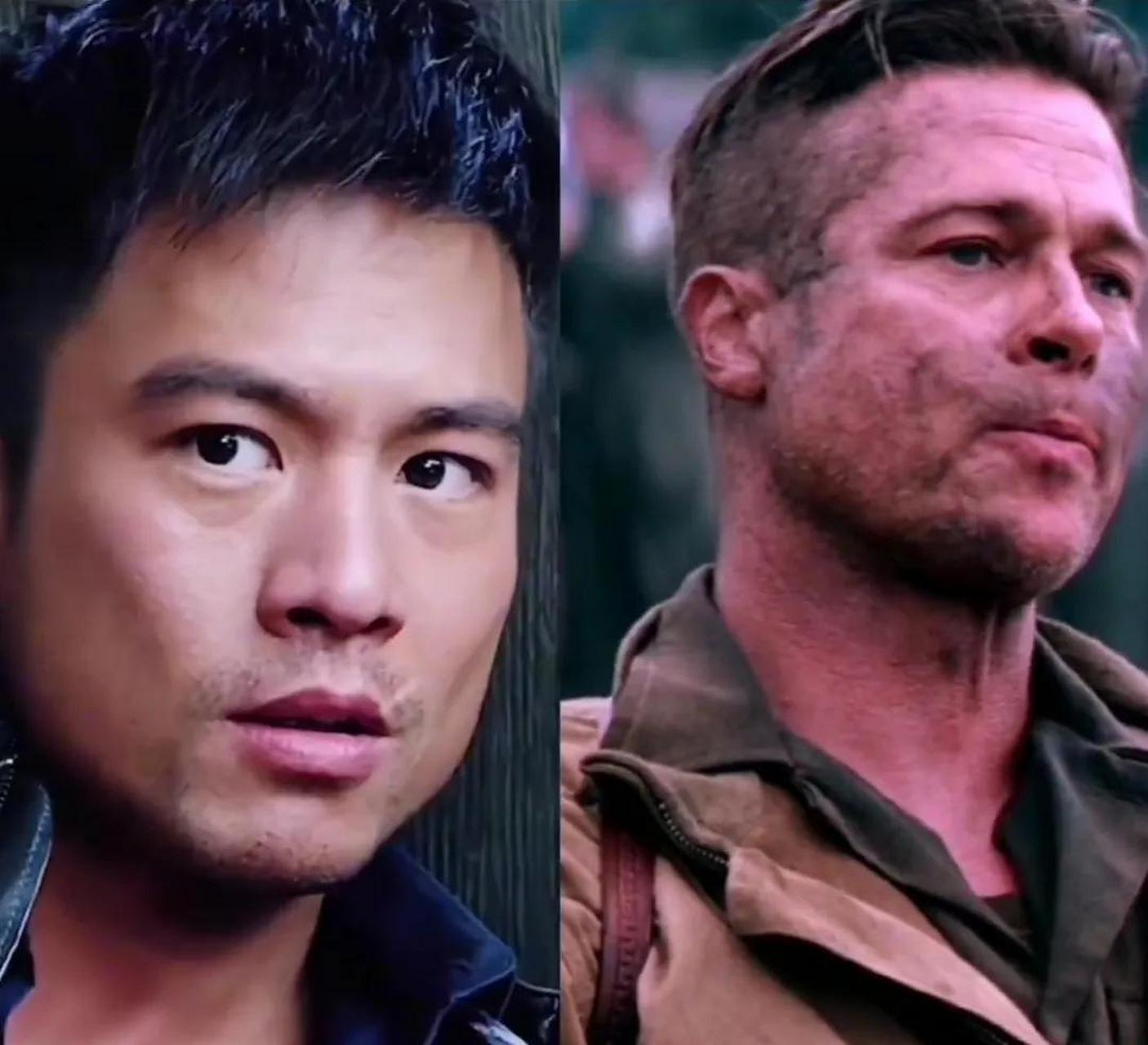 gif创作人# 行走的荷尔蒙,安志杰vs布拉德皮特 嘴上那道疤痕霸气吐抖