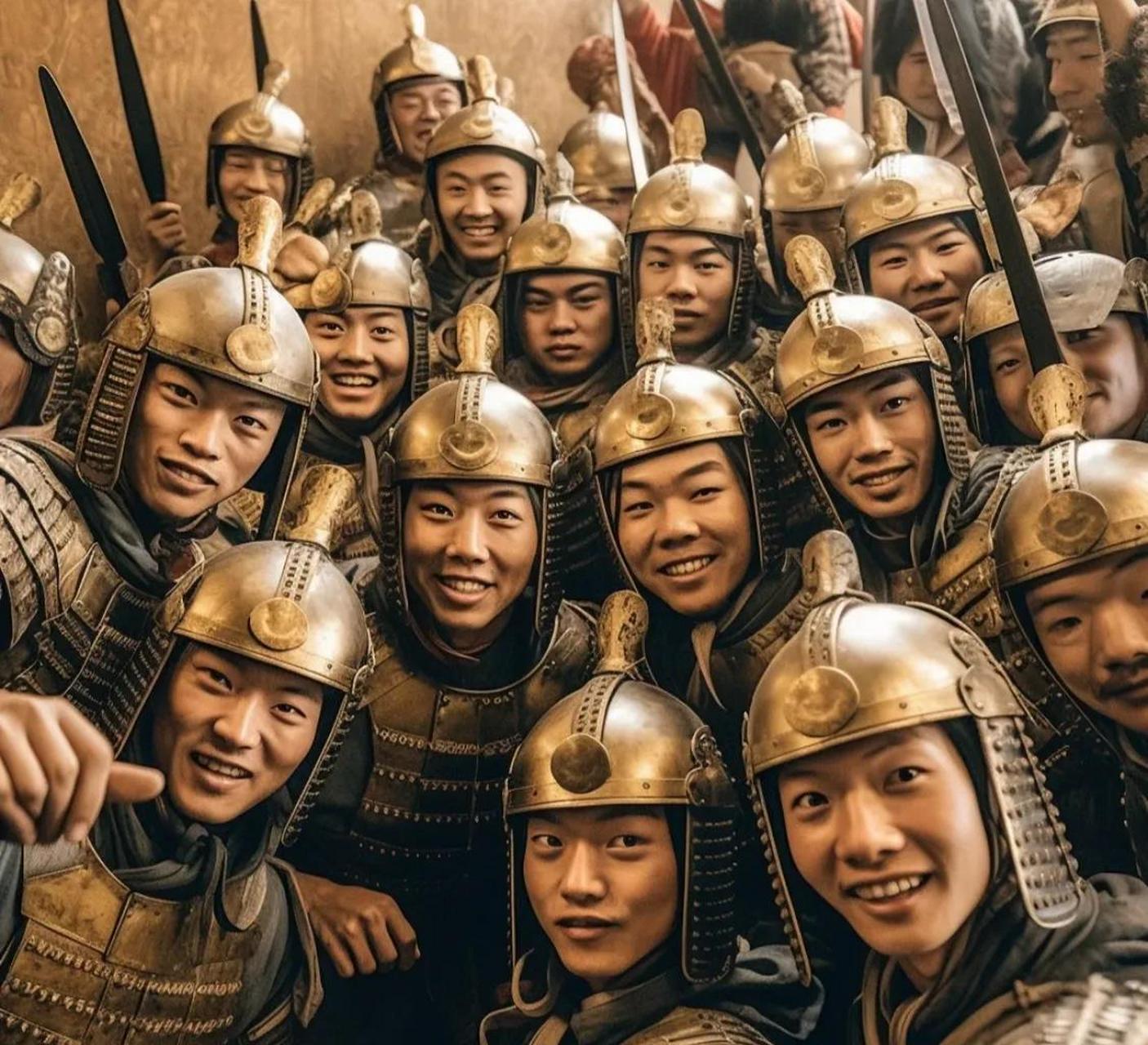 ai绘画生成中国古代士兵自拍照片,过于真实,让人仿佛穿越时空,回到