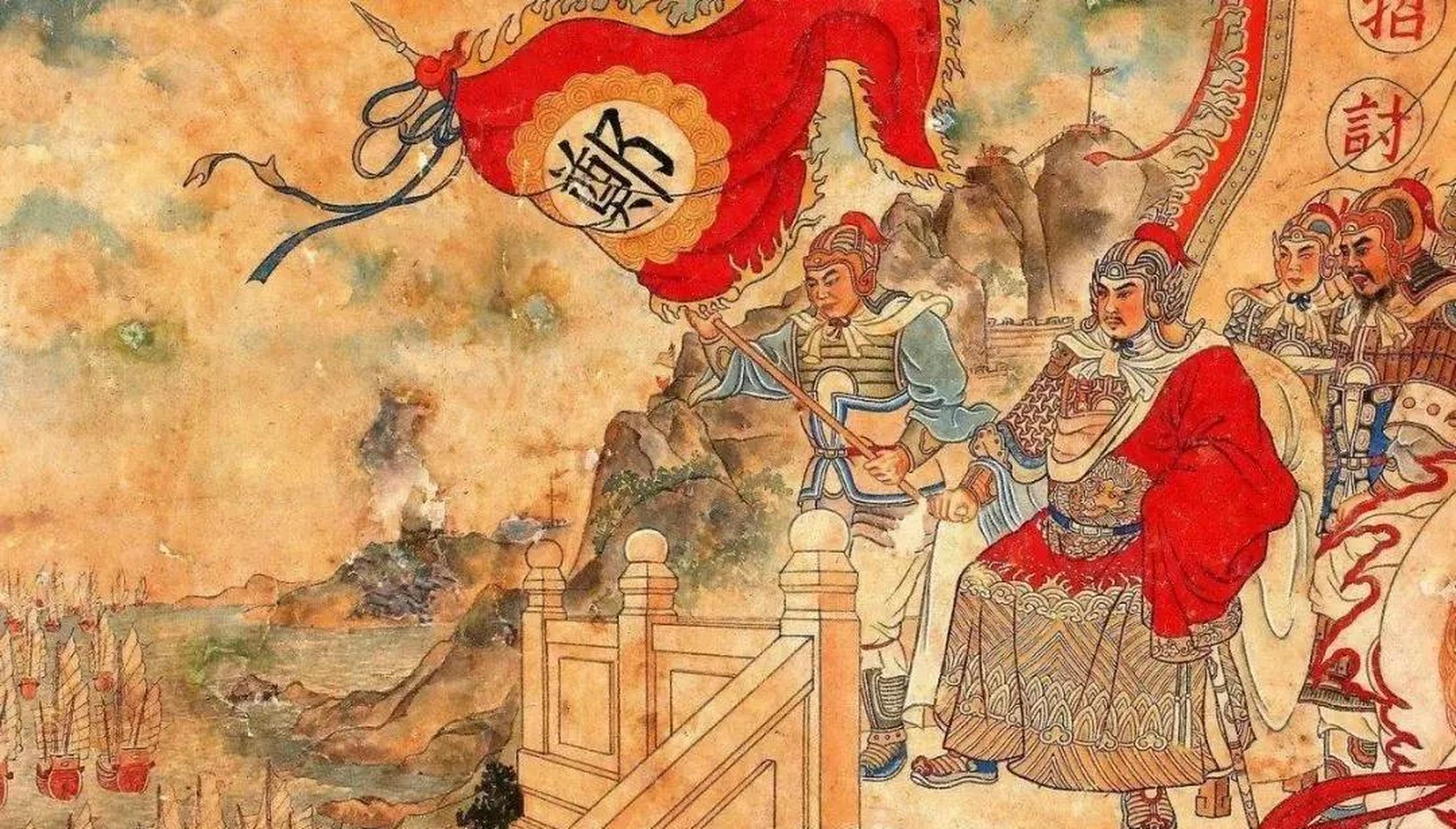 公元1656年,郑成功率领南明军队在浙江护国岭大败清军最精锐的八旗