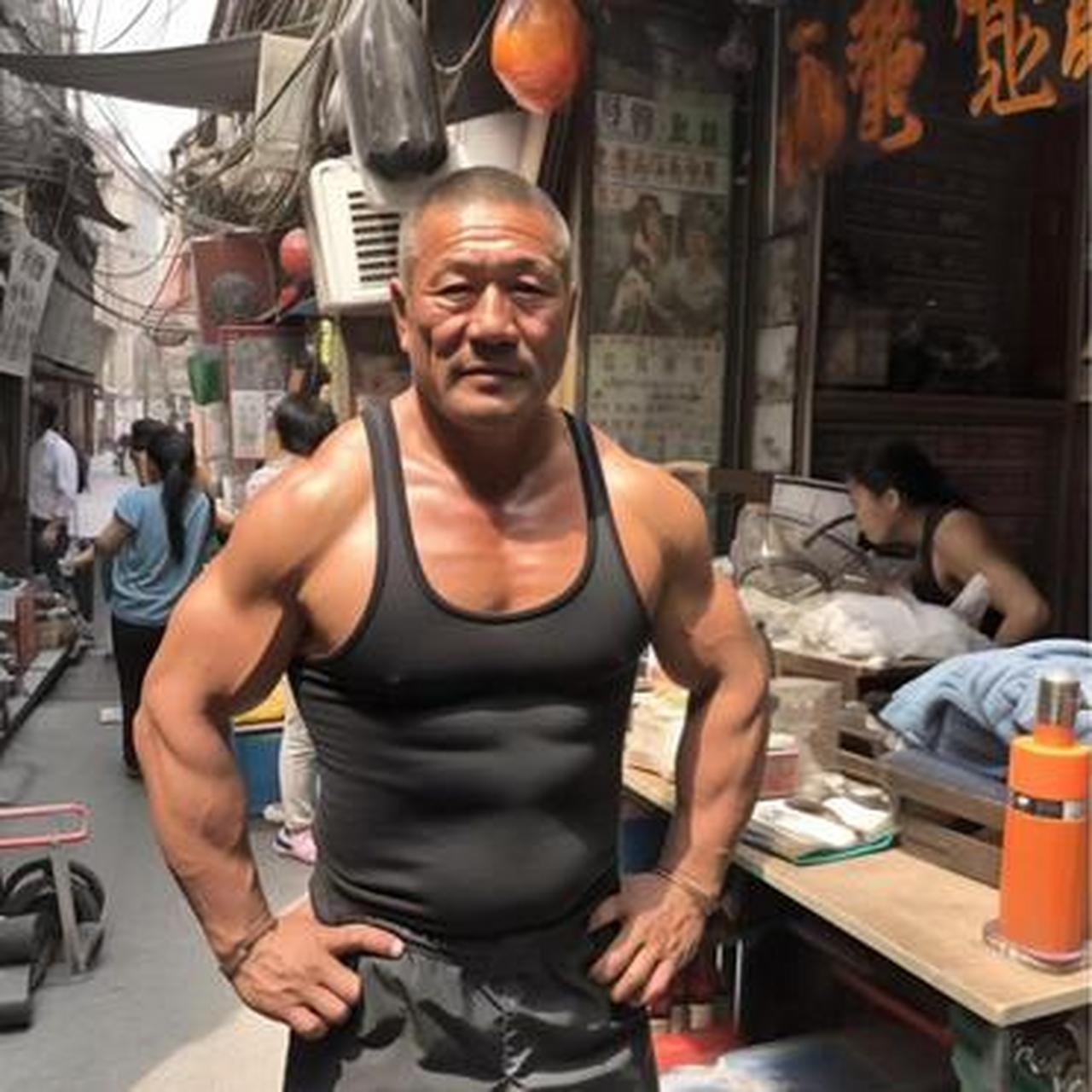 大爷这个年纪,能有这样健美的身材,真让人佩服!