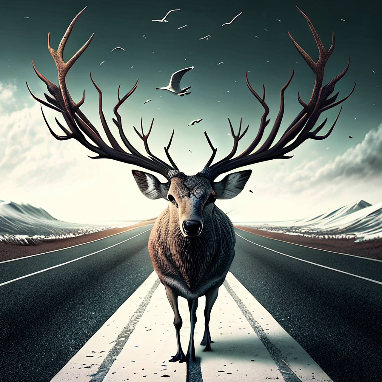 百度ai绘图黑科技#朝天有路鹿呈瑞,应物无心鸥不猜.