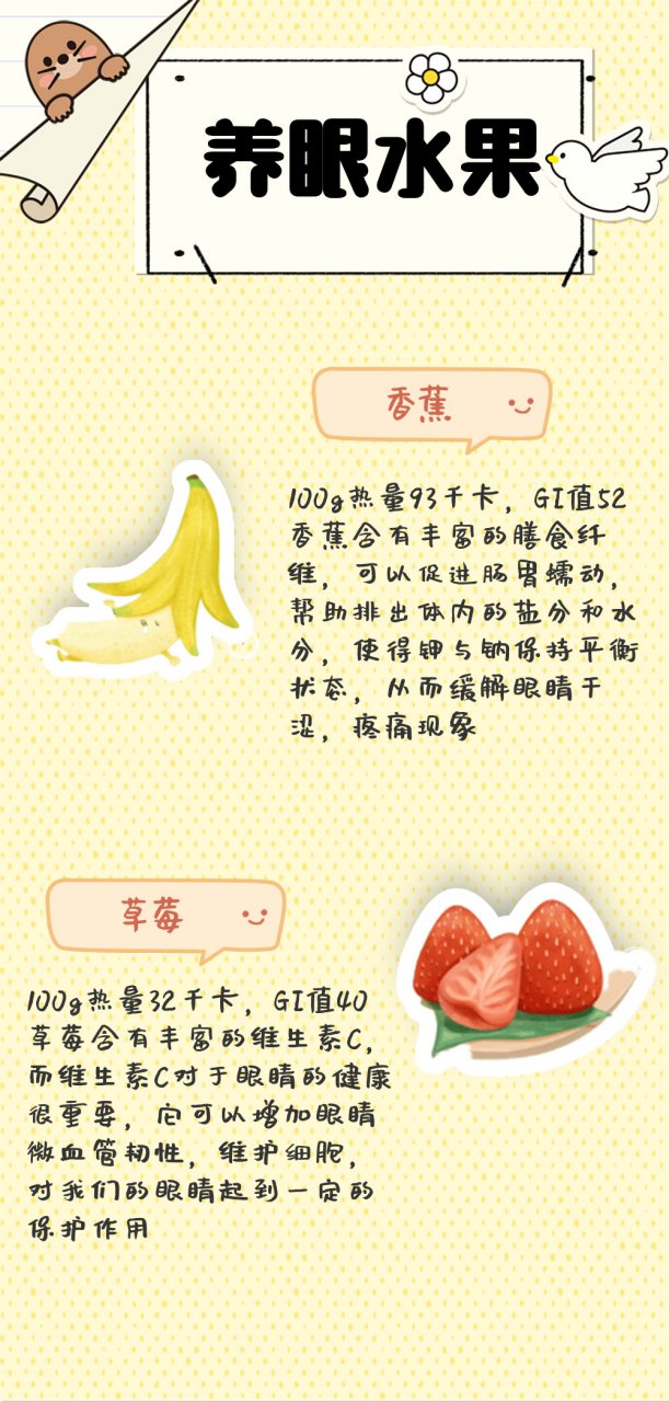 对眼睛好的食物有含蛋白质类,富含维生素类以及含锌,钙,磷,钼等微量