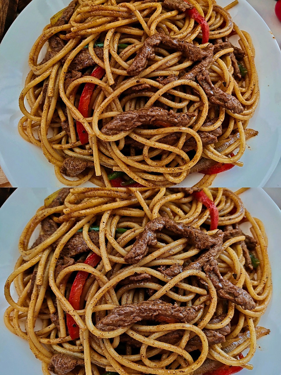 巨好吃的黑胡椒牛柳意大利面秒杀西餐厅 自己做一个黑胡椒牛肉意大利