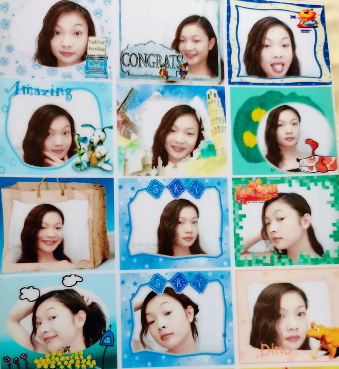 居然翻出了那些年非主流的大头贴.