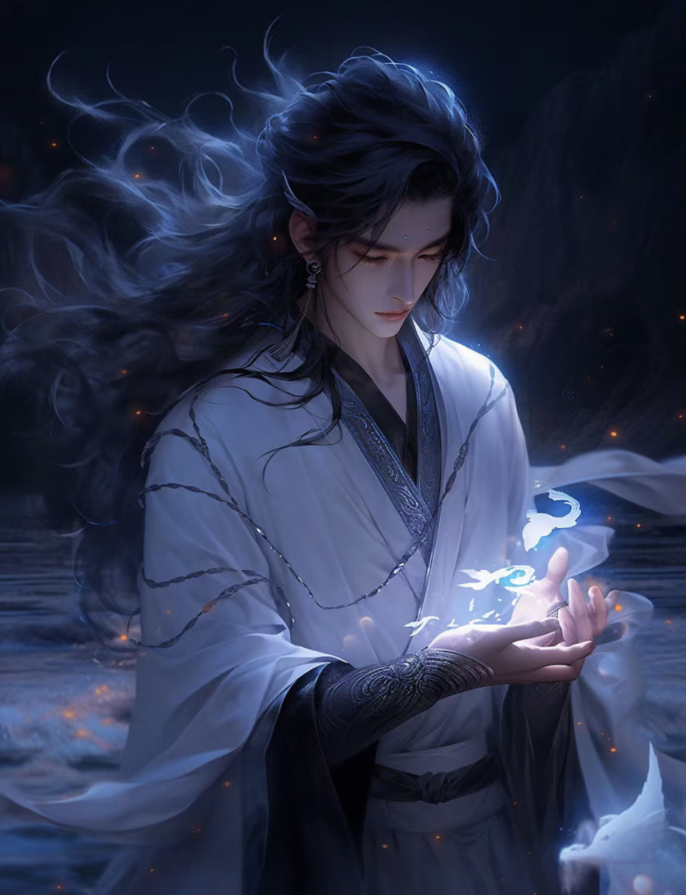 古风男子古韵柔情,#动漫头像#  清风拂过柔顺发, 眸光如水流转间.