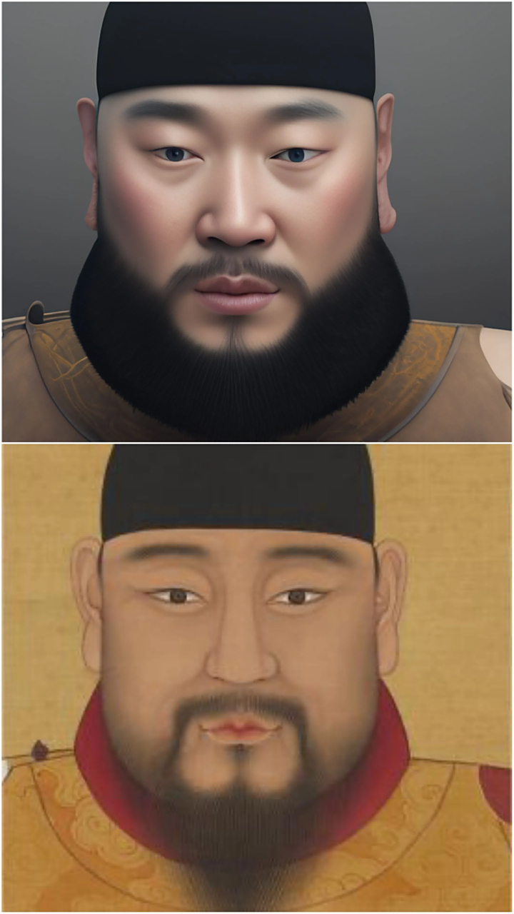 "大明战神"朱祁镇复原像,一睹"战神"真容 利用ai工具,参考现藏于台北